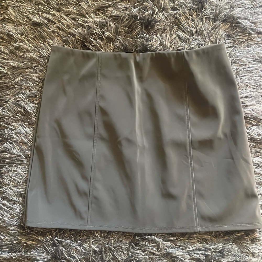 Faux leather mini skirt large